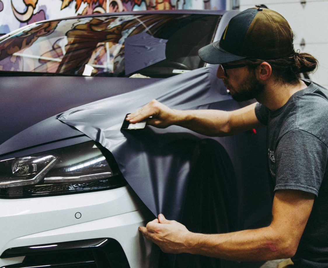 Installation of a vehicle graphics project by Wrapmate