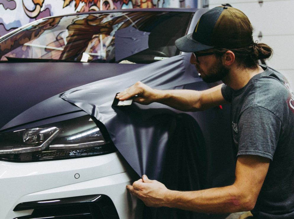 Installation of a vehicle graphics project by Wrapmate