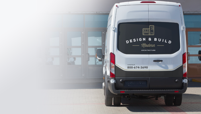 White Van with Business Vehicle Wraps by Wrapmate