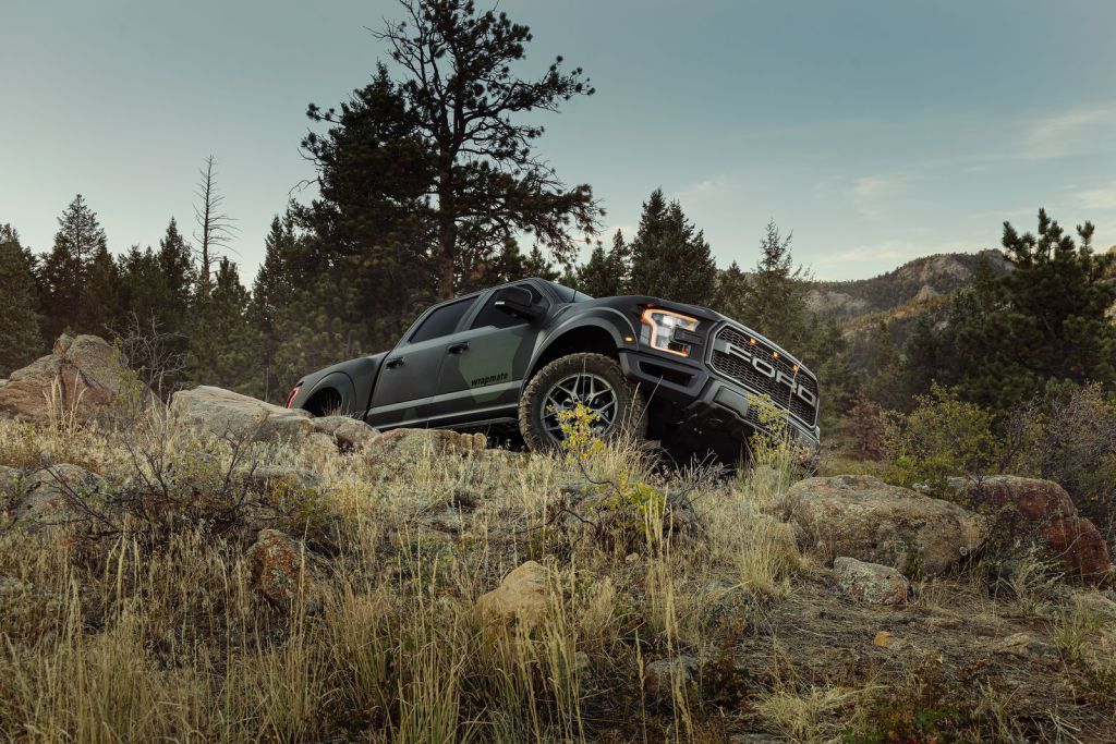 Ford Raptor Camo Truck Wrap Rock Climbing