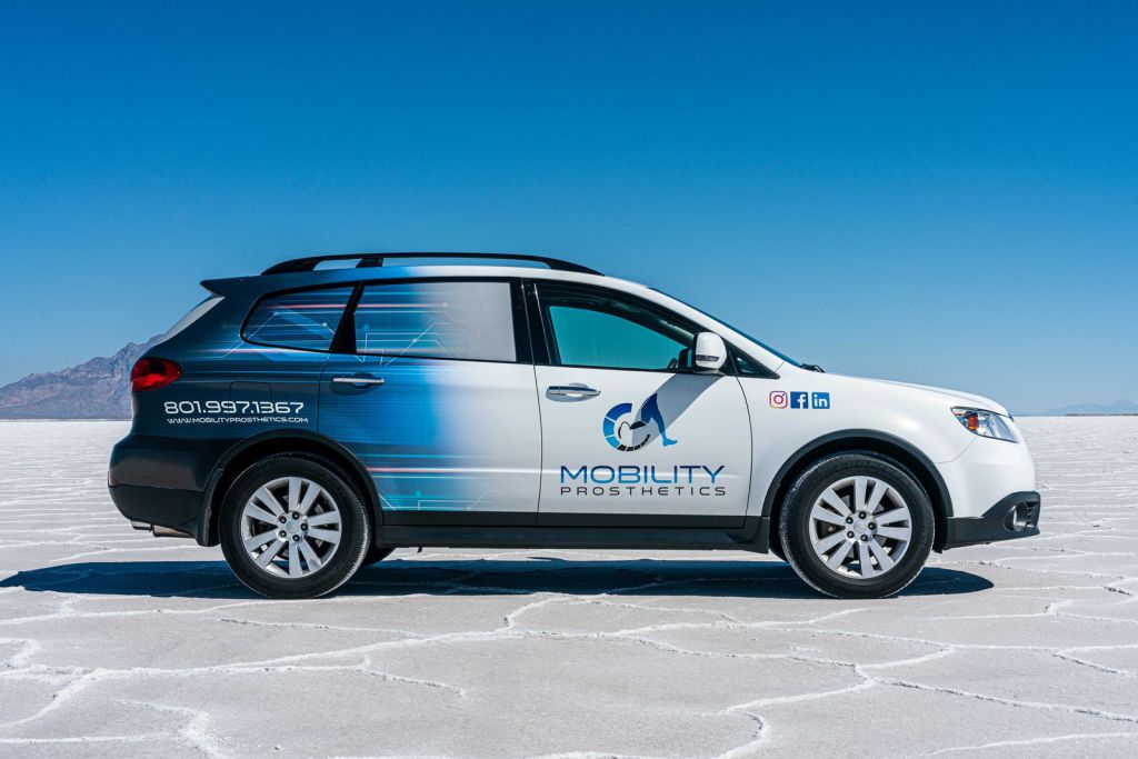 Mobility Prosthetics Subaru Car Wrap - Designed by Wrapmate