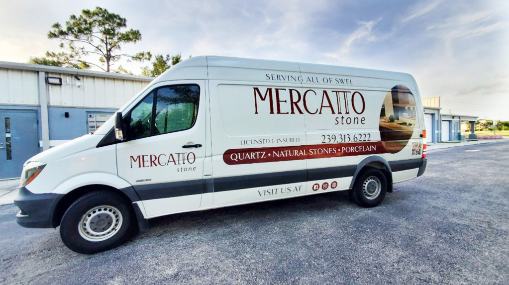 Mercatto Stone Mercedes Benz Sprinter van wrap -- done by Wrapmate