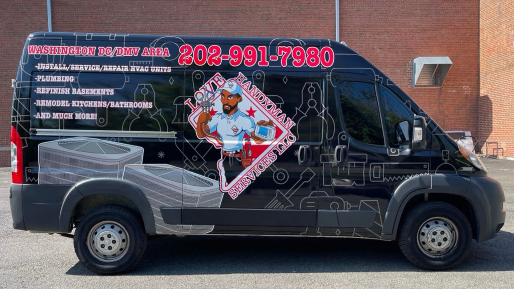 Full wrap example for a Ram Promaster van - designed, printed, and installed by Wrapmate