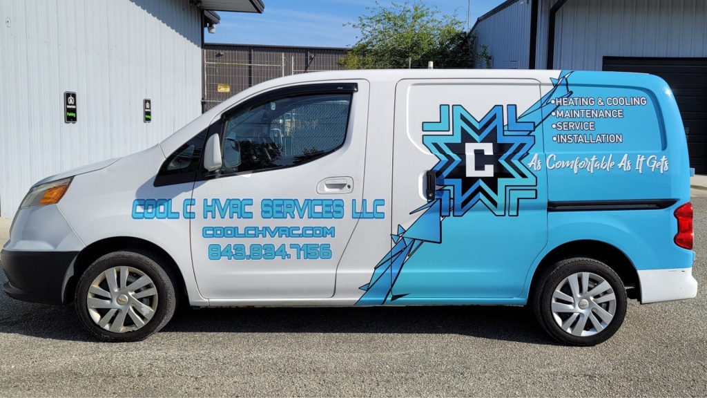 Medium wrap example for a van - designed, printed, and installed by Wrapmate