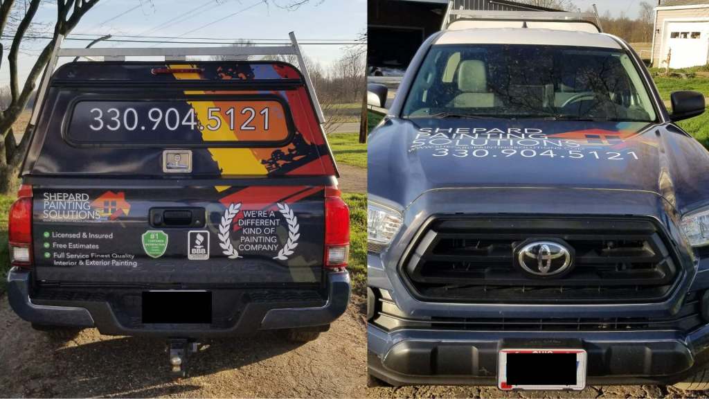 Painting Full Truck Wrap - Back and Front View - by Wrapmate