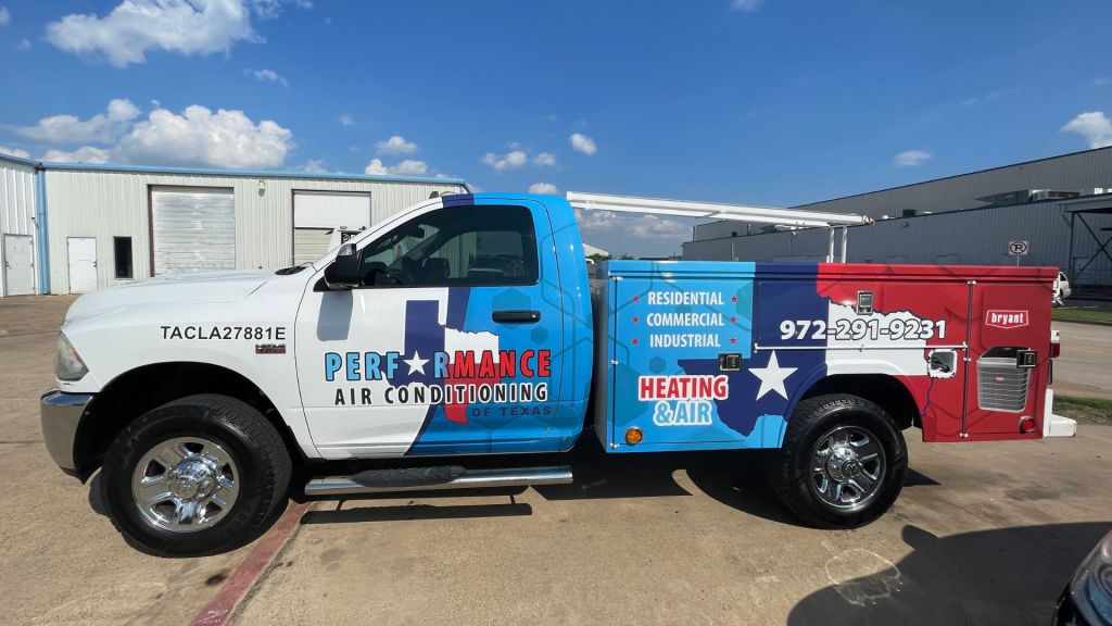 Performance Air Conditioning - Veteran Owned Business - Truck Wrap - By Wrapmate