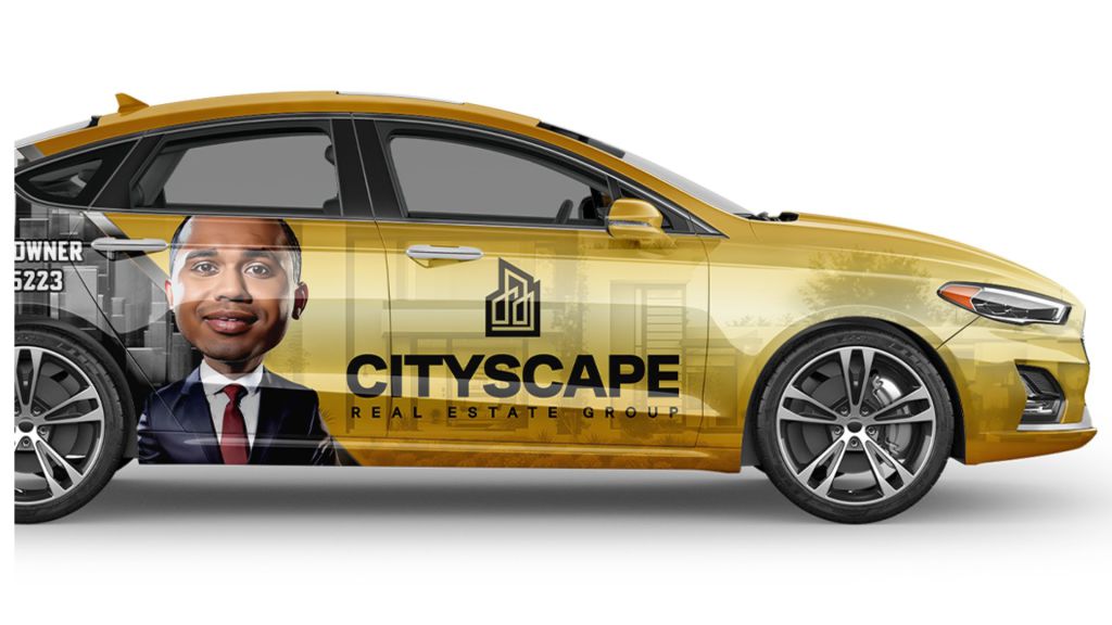 Real Estate Full Car Wrap - Side View - by Wrapmate