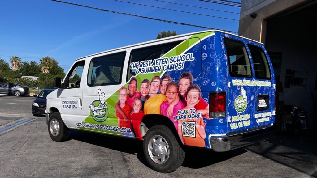Transportation Large Van Wrap - Side and Back View - by Wrapmate