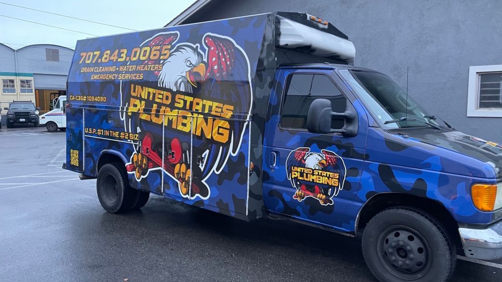 United States Plumbing - Veteran Owned Business - Van Wrap - By Wrapmate