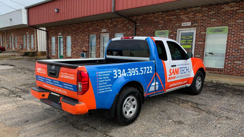 Cleaning Services Large Truck Wrap - Side View - by Wrapmate