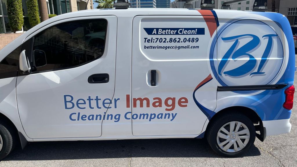Cleaning Services Small Van Wrap - Side View - by Wrapmate