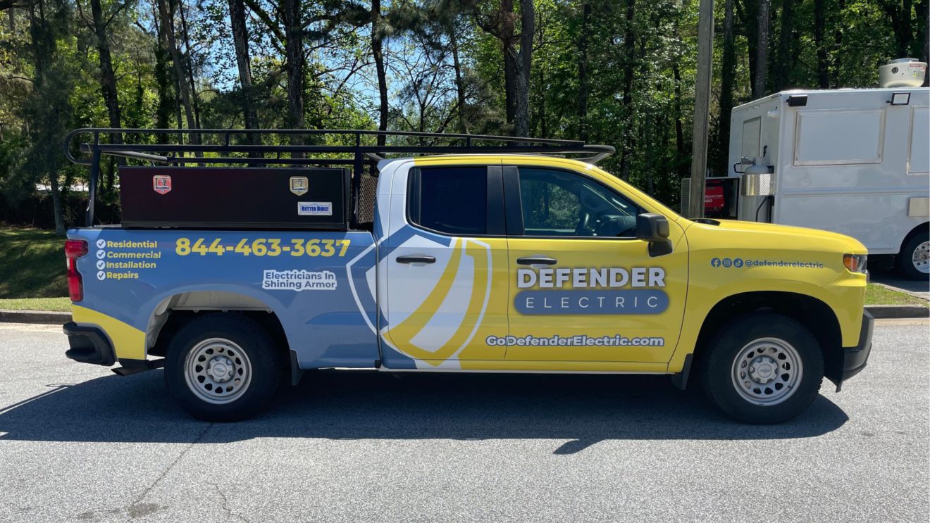 Electrical services vehicle wrap designs, examples & price ranges