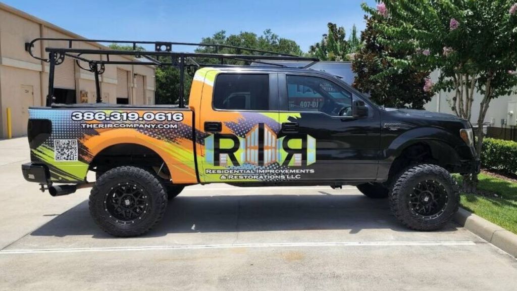 General Contractor Medium Truck Wrap - Side View - by Wrapmate