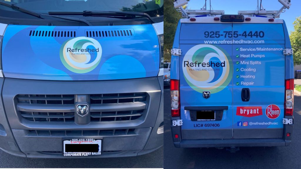 HVAC Large Van Wrap - Front and Rear View - by Wrapmate