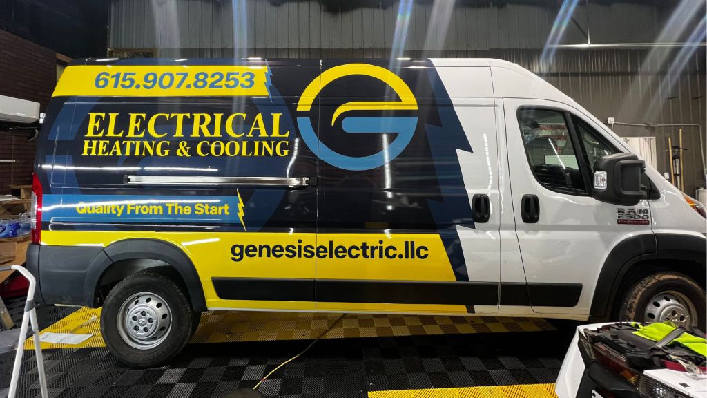 HVAC Large Van Wrap - Side View - by Wrapmate