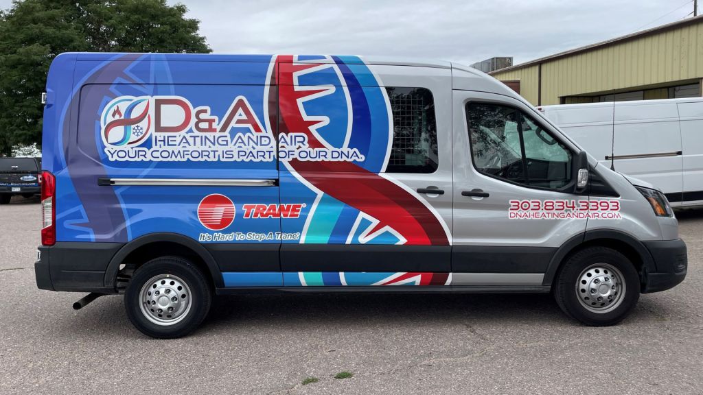 HVAC Large Van Wrap - Side View - by Wrapmate