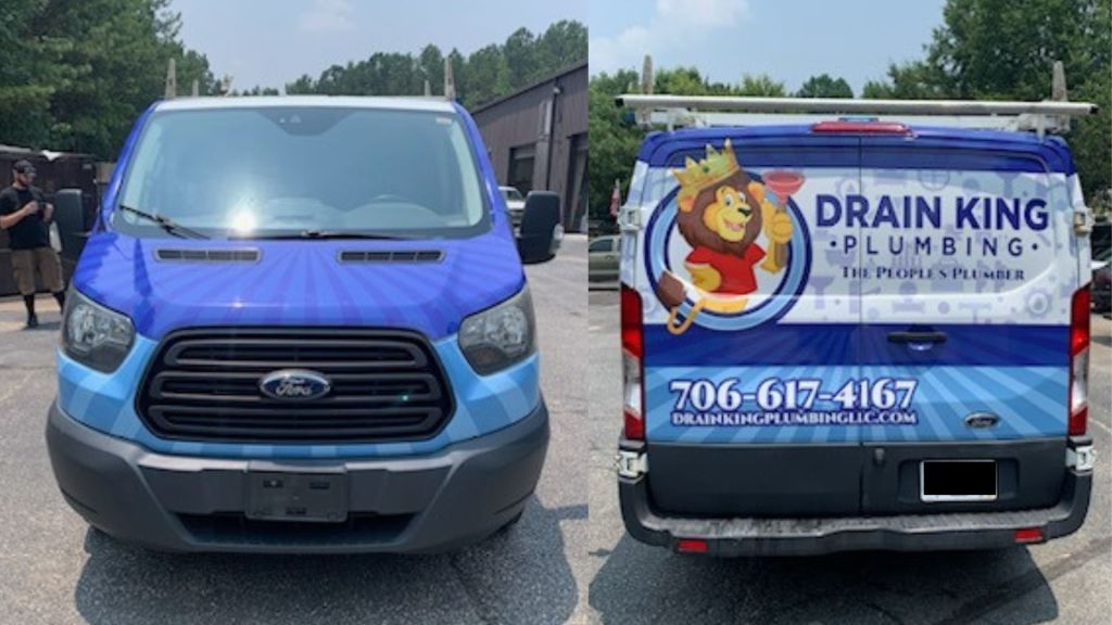 Plumbing Full Van Wrap - Front and Rear View - by Wrapmate