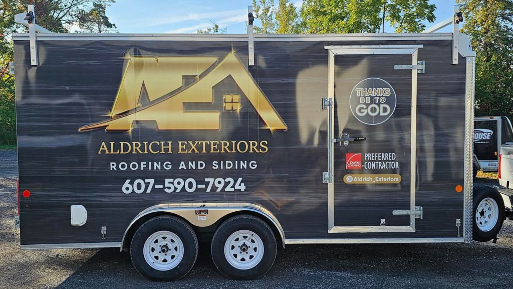 Roofing Services Full Trailer Wrap - Side View - by Wrapmate
