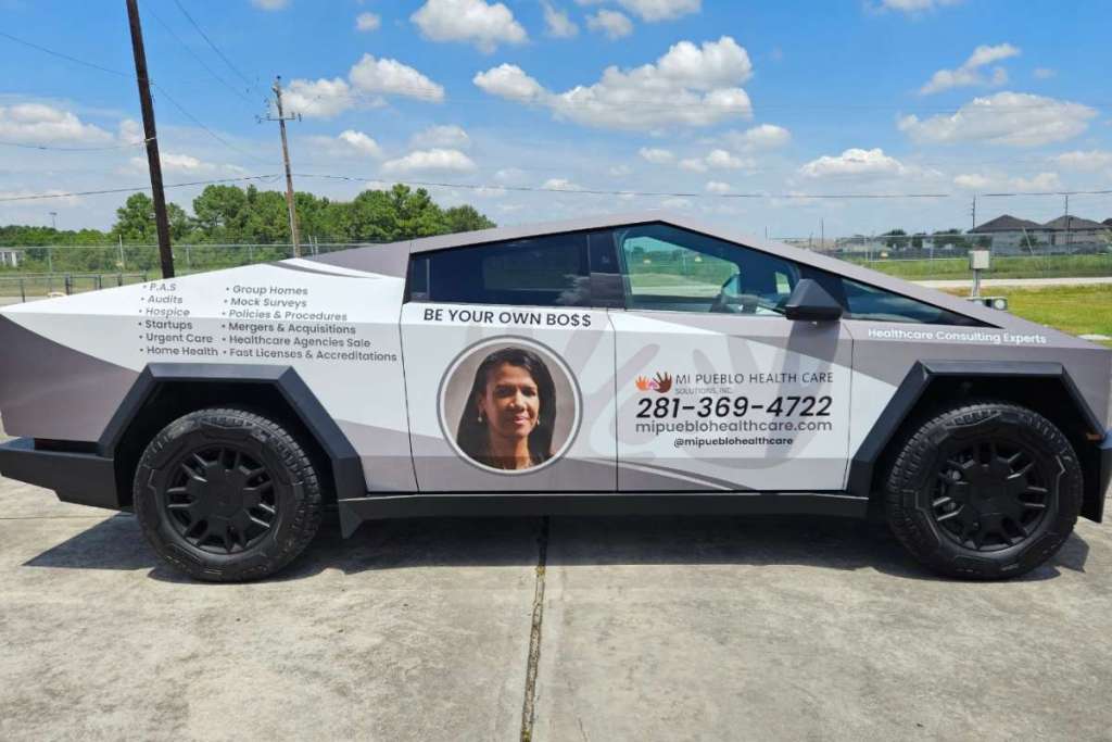 Cybertruck Wrap Ideas by Wrapmate - Mi Pueblo Health Care - 02