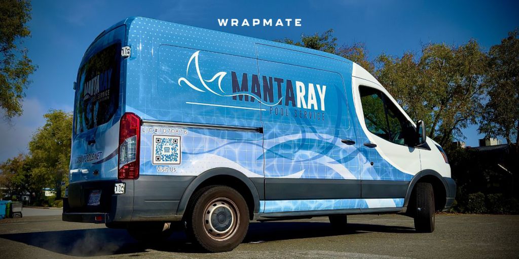 Best Vehicle Wraps by Wrapmate - Van Wrap - Manta Ray Pool Service