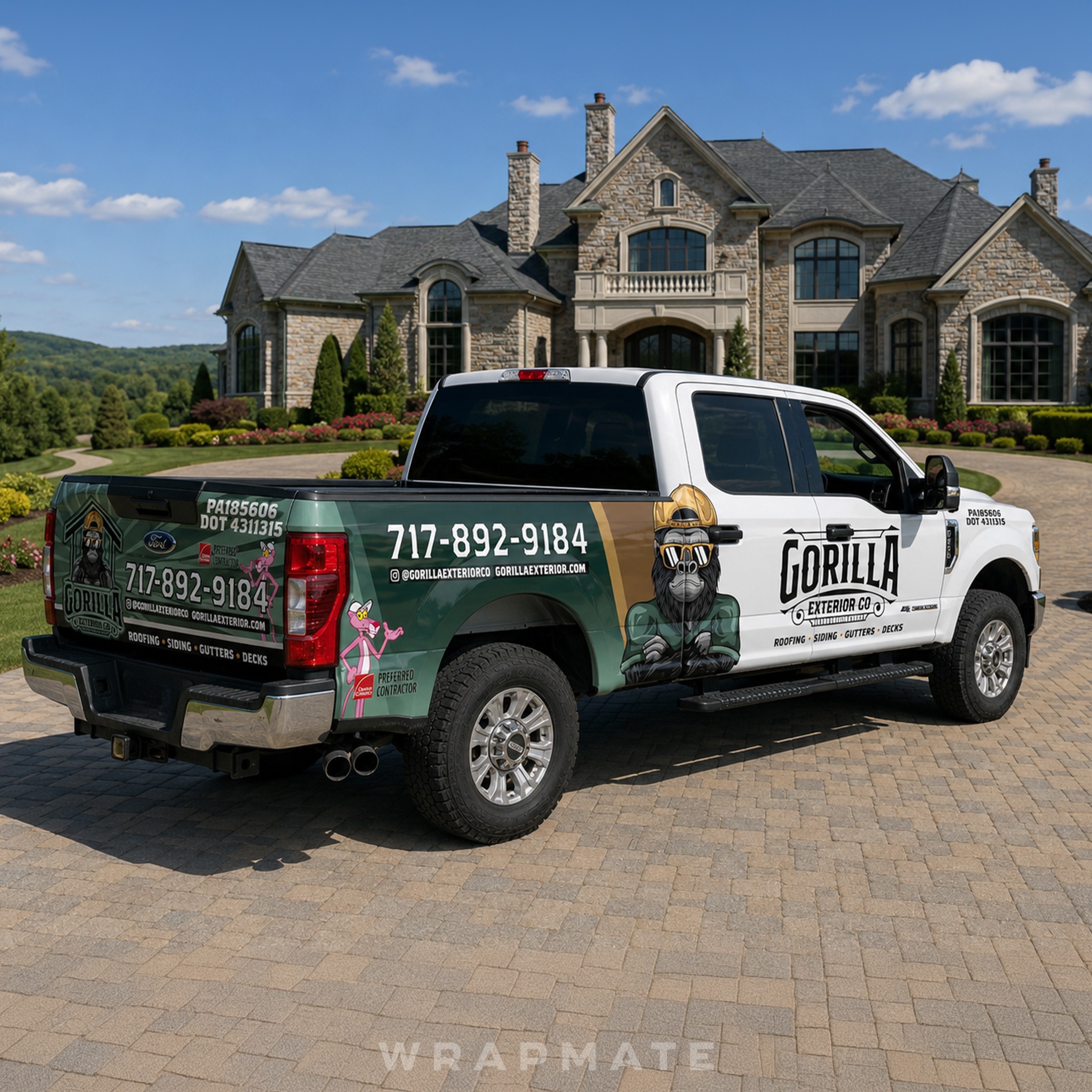 Gorilla Exterior Co partial vehicle wrap by Wrapmate